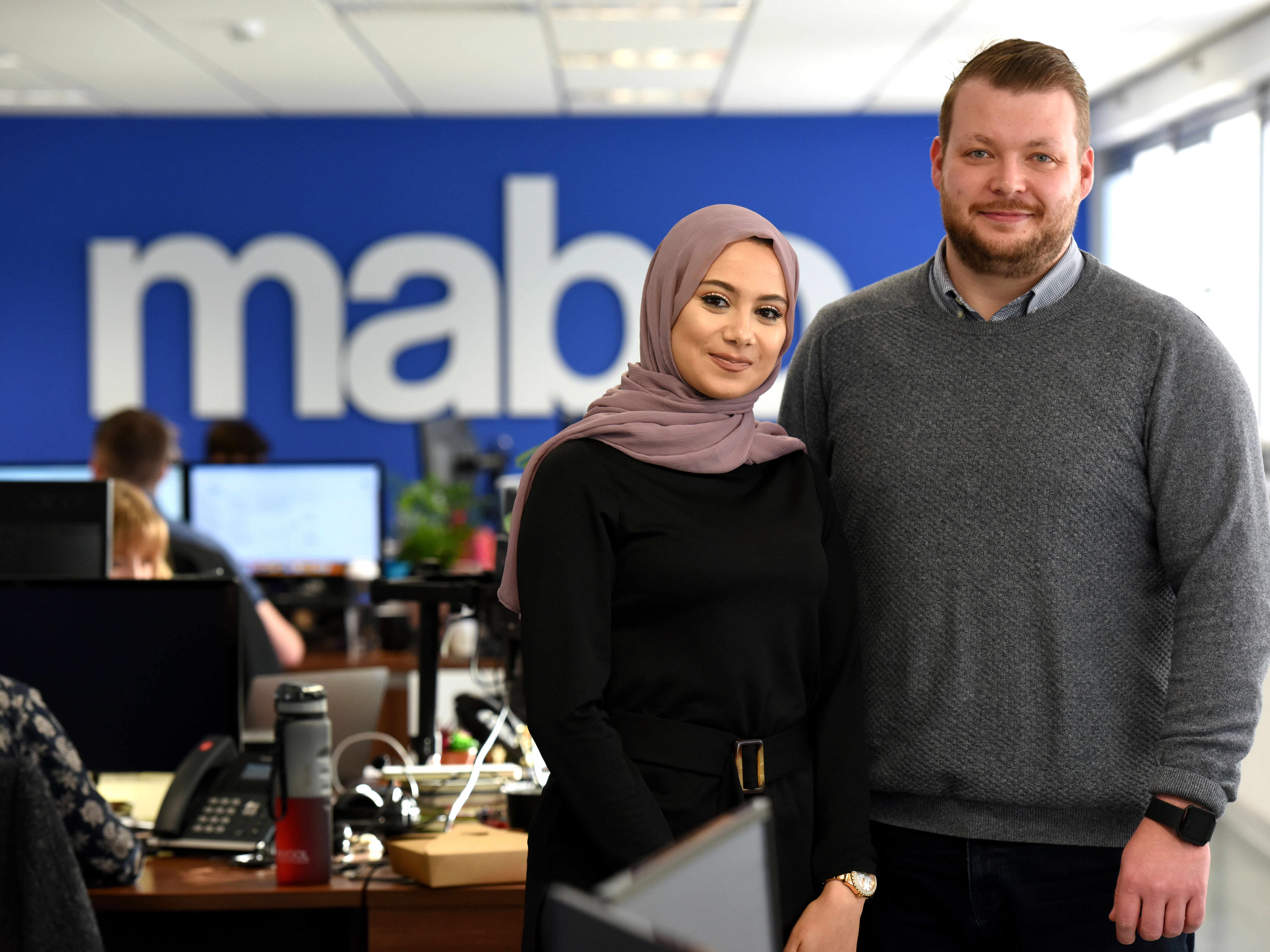 Aya Hegab, Data Analyst, with Dean Yates, Technology Director. 

