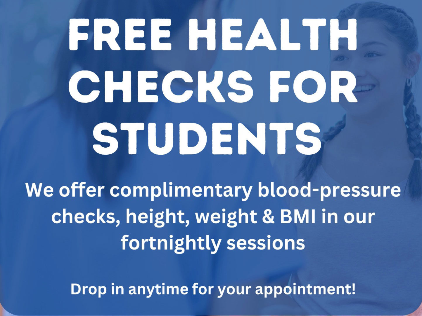 Link to New Service - free health checks and advice from Elm Tree Medical centre.