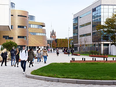 Teesside University campus . Link to Health award wins supported by Teesside University expertise.