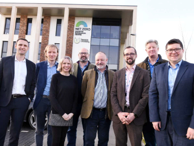 Left to right: Professor David Hughes (Teesside University), Tom O’Neill (Northstar Ventures), Sarah Newbould (British Business Bank), Duncan Noble and Richard Henderson (Lithium Salvage), Dr Ellis Marshall (Teesside University), Simon Robeson (Lithium Salvage) and Michael Dickens (Maven Capital Partners). Link to Left to right: Professor David Hughes (Teesside University), Tom O’Neill (Northstar Ventures), Sarah Newbould (British Business Bank), Duncan Noble and Richard Henderson (Lithium Salvage), Dr Ellis Marshall (Teesside University), Simon Robeson (Lithium Salvage) and Michael Dickens (Maven Capital Partners).