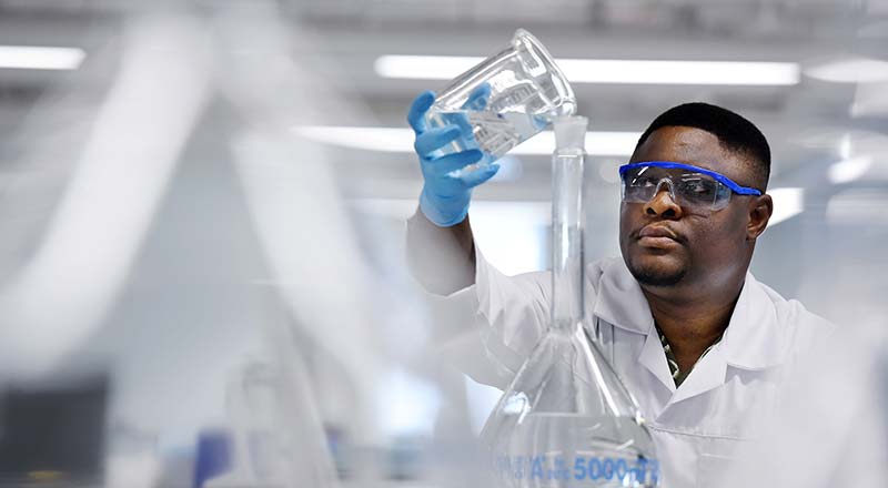 Dr Ojodomo Achadu, from Teesside University, who is leading research on a new solar powered water purification system