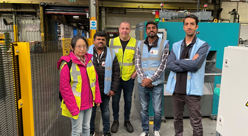 Teesside University and Durham University’s REHIP team at The Expanded Metal Company in Hartlepool 