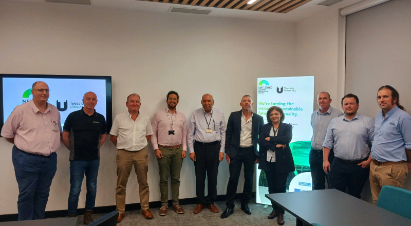 members of the KP Snacks Ltd. IETF project team at Teesside University's Net Zero Industry Innovation Centre. Link to Helping make more sustainable snacks.