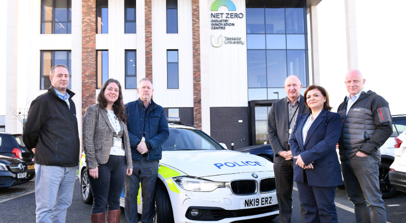 Alan Torque (Standby RSG), Dr Elaine Forde (Durham University), David Allen (Cleveland Police Fleet Manager), Simon Bradshaw (REHIP Project Manager), Dr Huda Dawood (Teesside University), Dr Sean Williams (Teesside University).