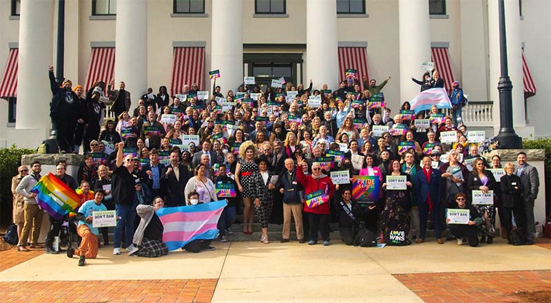 A recent protest on the steps of the capitol building in Tallahassee, Florida.. Link to Activism in action.