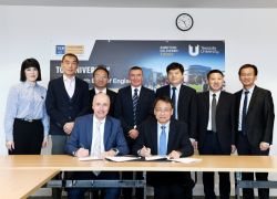 Dr Warren Harrison (front left) with the Wuhan Polytechnic University delegation