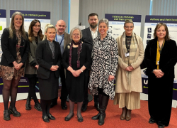 Lady Hale with staff from Teesside University Law School