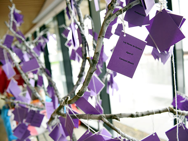 Transgender Day of Remembrance notes tree