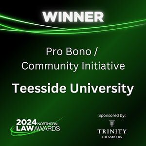 Winner of the Pro Bono/Community Initiative at the 2024 Northern Law Awards